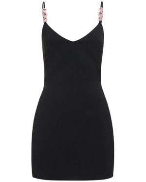 David Koma Vestito in cady / cristalli - Nero