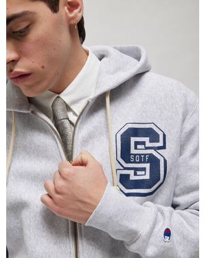 Champion Full-zip Sweatshirt Hoodie - Grey