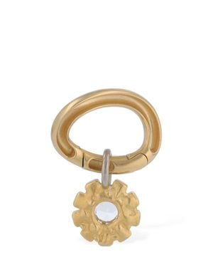 Maison Margiela Orecchino singolo con cristalli - Metallizzato