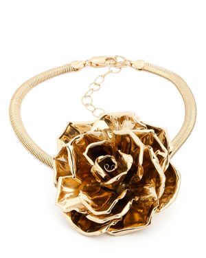 Magda Butrym Donna Collana Con Rosa - Metallizzato