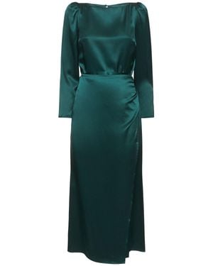 Reformation Vestito midi cassis in raso di seta - Verde