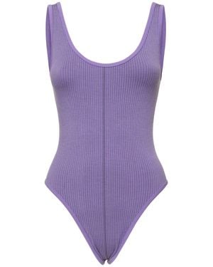 Nagnata Femme Body En Laine Mélangée Ballet - Violet