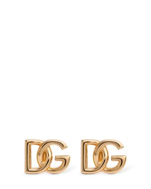 Dolce & Gabbana Pendientes con logo - Metálico