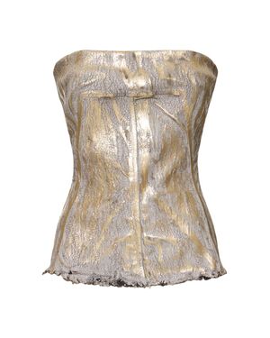 Rick Owens Bustino Con Effetto Craquelé - Metallizzato