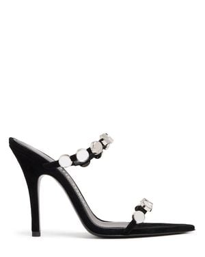 The Attico Sandali venus in camoscio 105mm - Nero