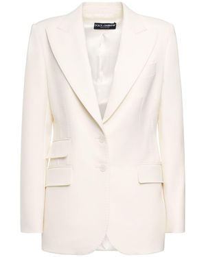 Dolce & Gabbana Giacca monopetto in cady di lana - Neutro