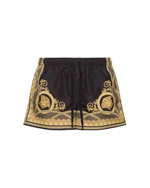 Versace Shorts mare in nylon - Nero