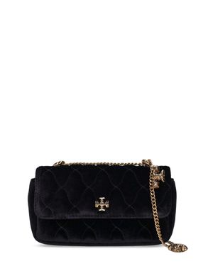 Tory Burch Borsa mini kira in velluto - Nero