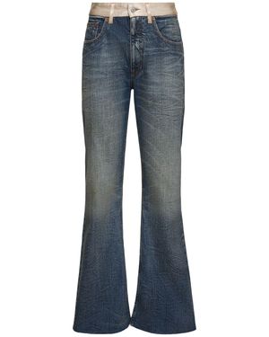 MM6 by Maison Martin Margiela Donna Jeans Bootcut Vita Media - Blu