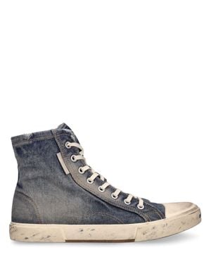 Balenciaga Sneakers high top paris 90s in denim - Blu
