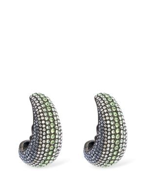 Swarovski Femme Grandes Créoles En Cristaux Sublima Unique - Blanc