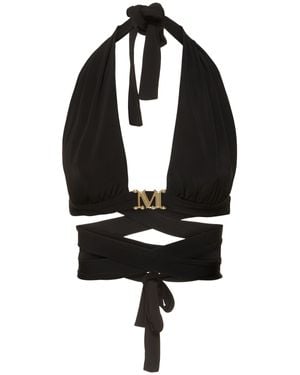 Max Mara Top girone in jersey morbido - Nero