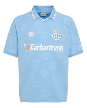 Carhartt Homme Maillot De Football En Coton Mélangé Heart - Bleu