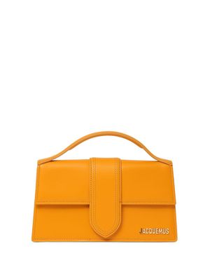 Jacquemus Sac en cuir lisse le grand bambino - Orange