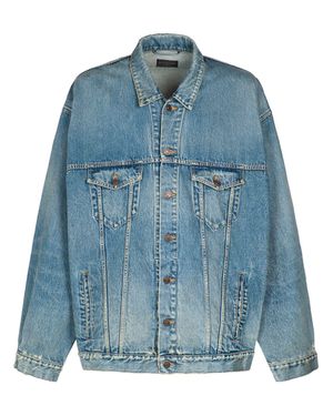 Balenciaga Giacca oversize in denim - Blu
