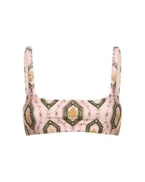 Agua Bendita Top Bikini Con Stampa Havana Calado - Neutro