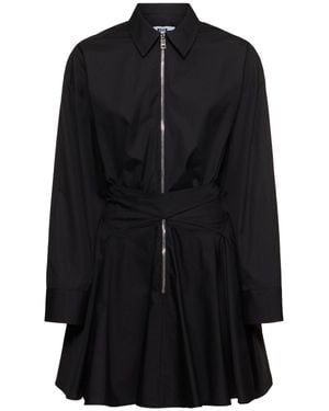MSGM Cotton Poplin Mini Dress - Black