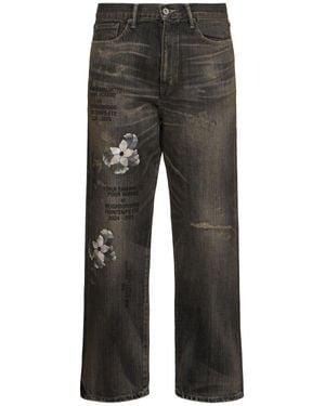 Yohji Yamamoto Hombre Jeans De Algodon - Gris