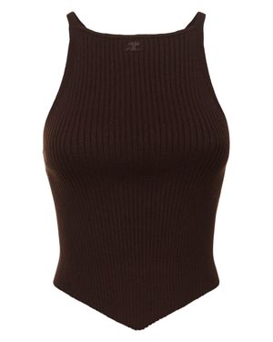 Courreges Donna Tank Top - Marrone