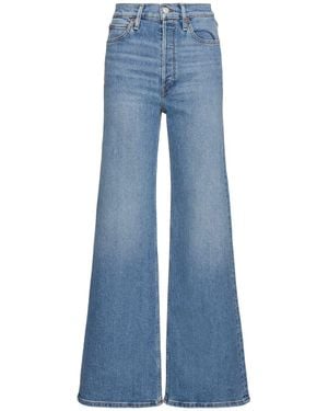 RE/DONE Mujer Jeans Anchos Con Cintura Alta - Azul