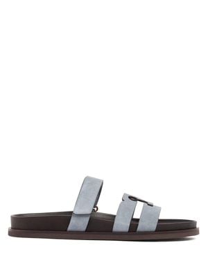 Tory Burch Ines Sport Suede Sandals - White