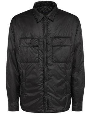 DSquared² Uomo Giacca Camicia Imbottita - Nero