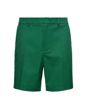 Valentino Shorts in cotone con dettaglio v - Verde