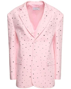 GIUSEPPE DI MORABITO Giacca in misto cotone con cristalli - Rosa