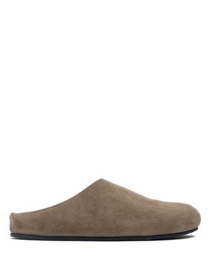 The Row Mules hugo in camoscio - Marrone