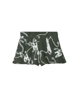 Burberry Pleated printed shorts - Verde