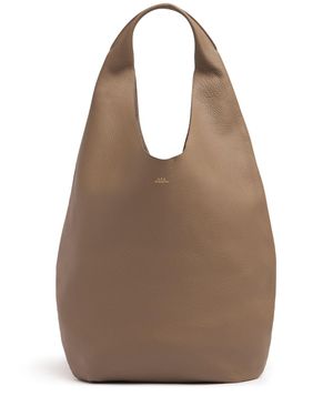 A.P.C. Femme Sac Cabas En Cuir Grainé Le Neige Unique - Vert