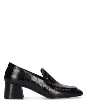 TOTEME Décolleté the block heel in pelle 55mm - Nero