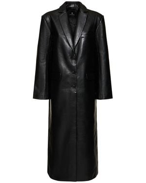 Anine Bing Mujer Abrigo Largo De Piel - Negro