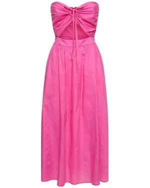 Marysia Swim Vestito maxi limone con allacciatura frontale - Rosa