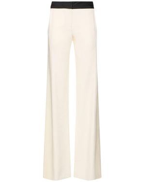 Victoria Beckham Pantaloni lvr exclusive in crepe di viscosa - Bianco