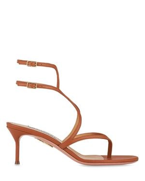 Aquazzura Sandali baia in pelle 65mm - Marrone