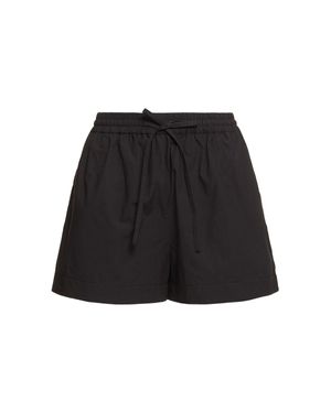 Matteau Shorts elasticizzati in cotone - Nero