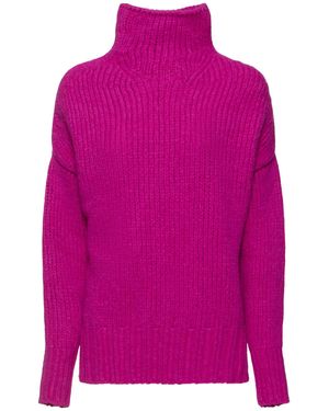 Lanvin Mujer Suéter De Punto Con Cuello Alto - Rosa