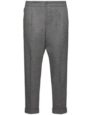 BOSS Homme Pantalon En Laine Mélangée Prian - Gris