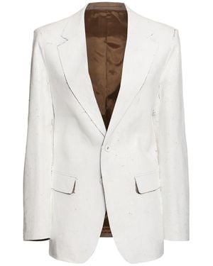 MM6 by Maison Martin Margiela Wool Blend Tailoring Blazer - Natural