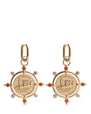 Rabanne Mujer Pendientes Con Logo Unique - Metálico