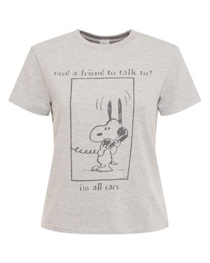 RE/DONE Snoopy Printed Cotton Jersey T-Shirt - White