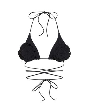 Magda Butrym Top bikini triangular - Blanco