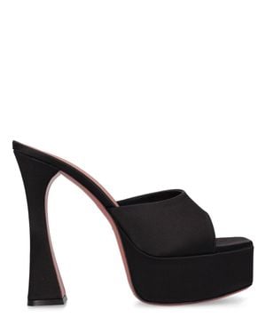 AMINA MUADDI Mules dalida in raso 1mm - Nero