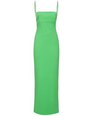 Solace London Vestito maxi riley in crepe - Verde