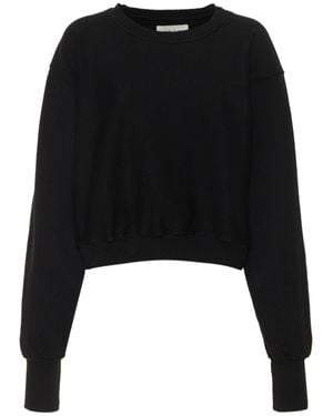 Les Tien Felpa cropped - Nero