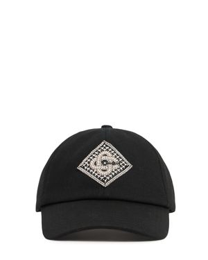 CASABLANCA Uomo Cappello Pearl Diamond Cc Patch - Nero