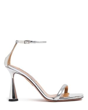 Aquazzura Sandali hot metallic in similpelle 95mm - Neutro