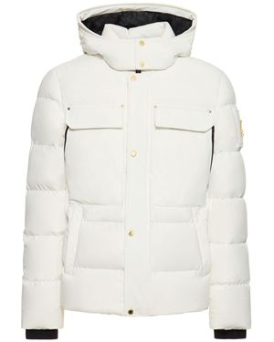 Moose Knuckles Piumino skillman in misto nylon - Bianco