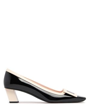 Roger Vivier Décolleté belle vivier in tela 45mm - Nero